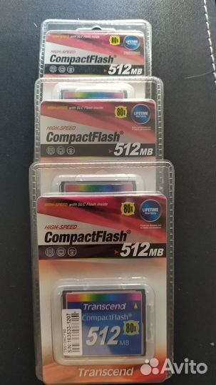 Карта памяти CF 512 mb 80x Transcend новая