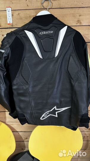Мотокуртка кожаная мужская 50-52