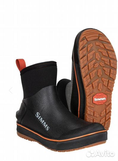 Simms challenger deck boots black 13US