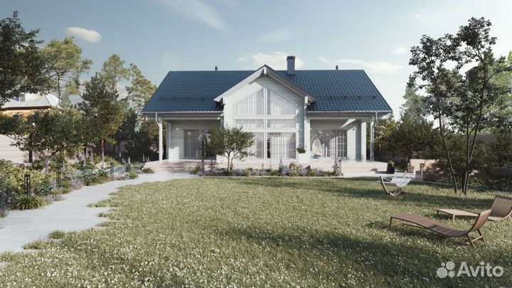 3D визуализация домов коттеджей зданий