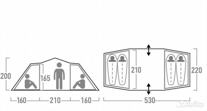 Палатка новая Twin Sky 4