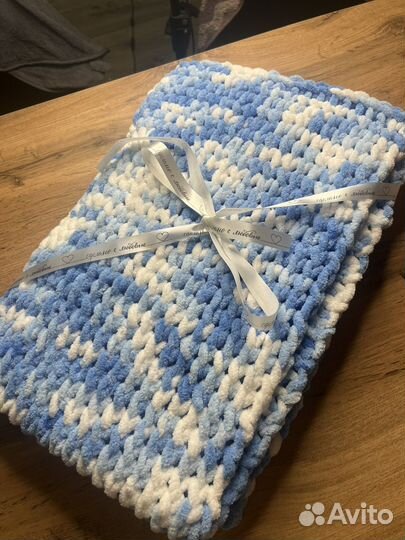 Плед детский вязаный ручная работа
