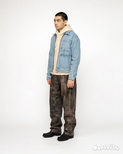 Куртка Stussy Zip Work Denim Washed Blue