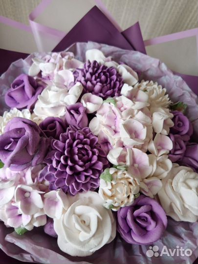 Букет из зефира,Зефирный букет, Зефирные цветы