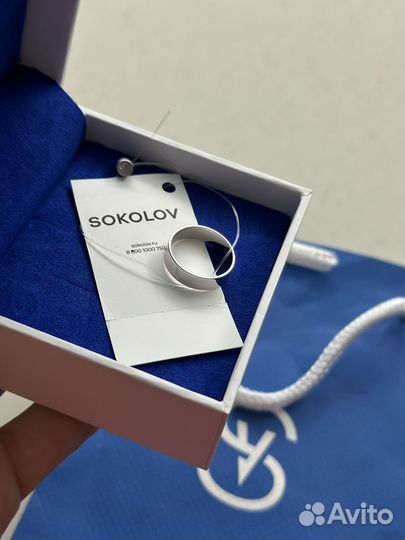Обручальное кольцо sokolov (белое золото)