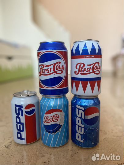 Коллекционные ретро банки Pepsi