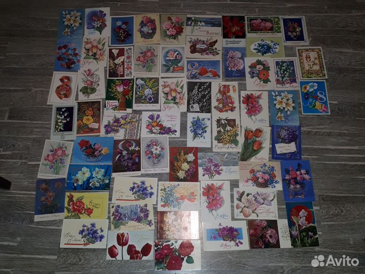 Коллекция открыток 62 шт 8марта СССР