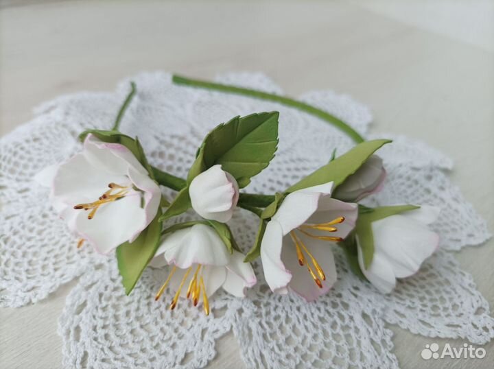 Ободок Венок Яблоневый цвет