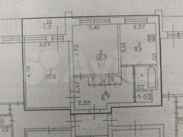 2-к. квартира, 49 м², 4/5 эт.