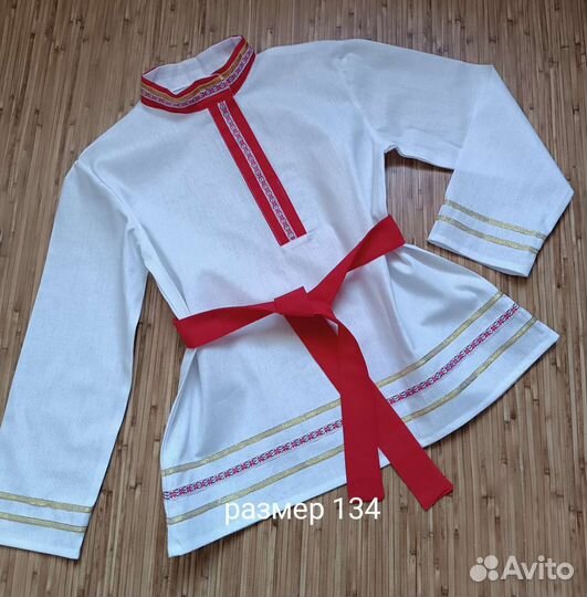 Русская народная рубашка и картуз для мальчиков