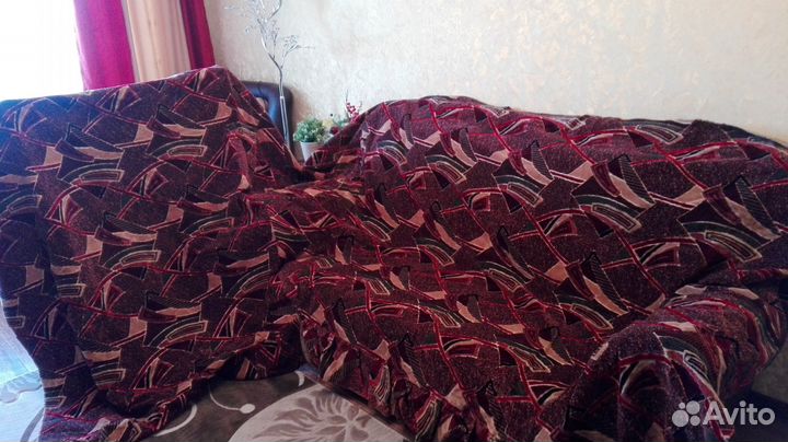 Покрывало на угловой диван и кресло
