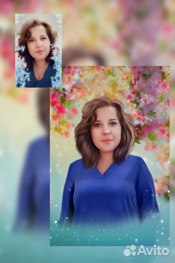 Портрет по фото на холсте на заказ