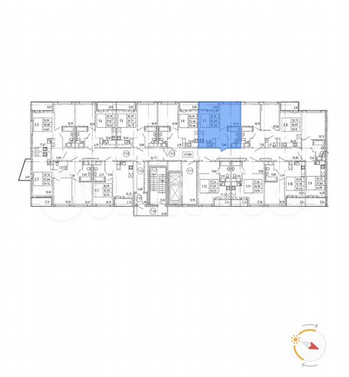 1-к. квартира, 34 м², 13/17 эт.