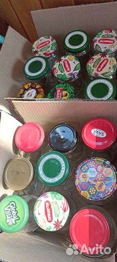 Банки стеклянные разного объёма маленькие, большие