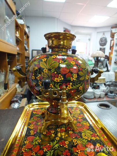 Самовар чайник поднос хохлома