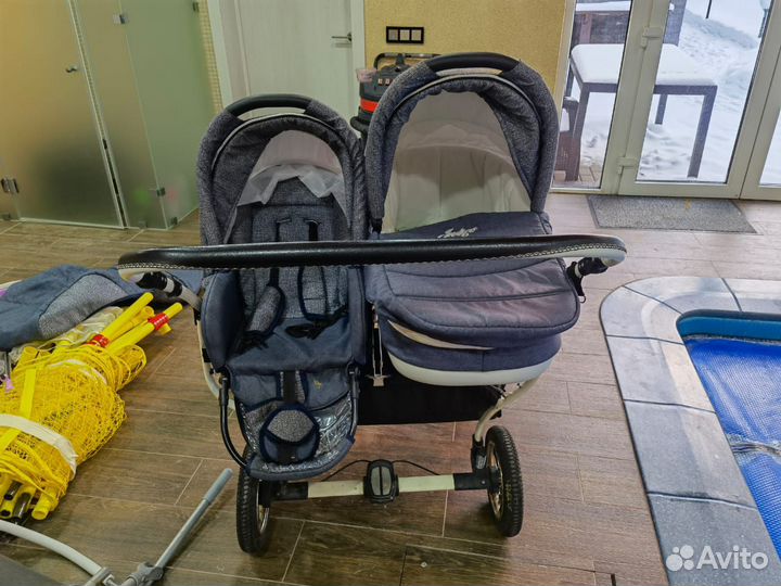 Коляска для двойни Indigo duo 2 в 1