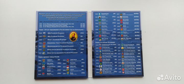 Альбом с юбилейными монетами 10 биметаллические