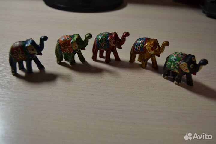 Маленькие фигурки. Слоники. Слон, слоник. 5 шт