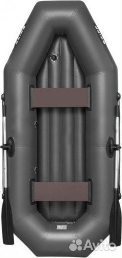 Надувная лодка пвх Skiff 280 нд, серый, SibRiver SND280gray