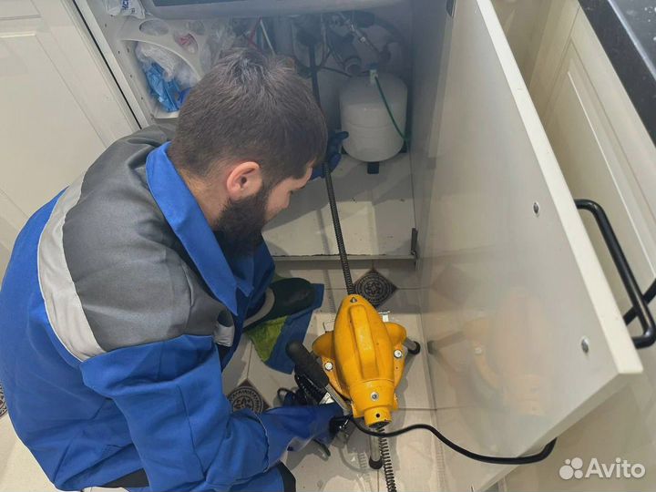 Прочистка канализации, устранение засоров 24/7