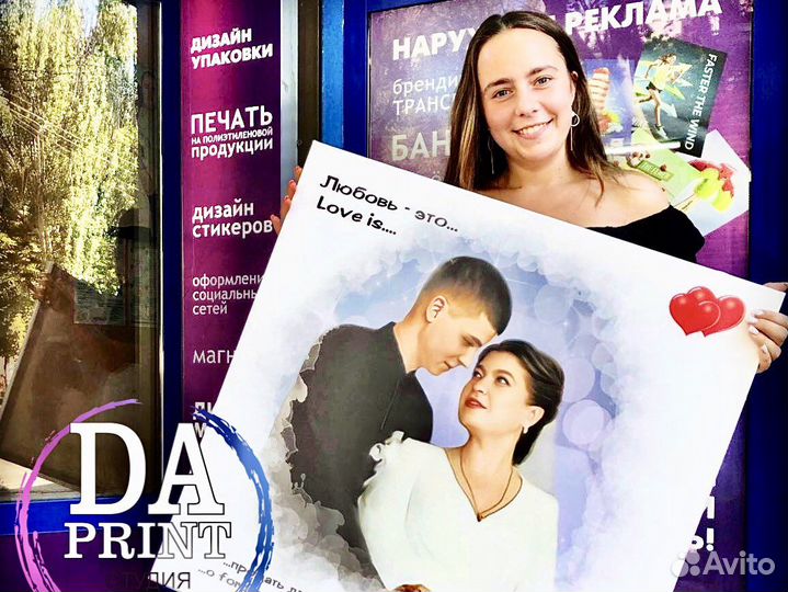 Портрет по фото на холсте