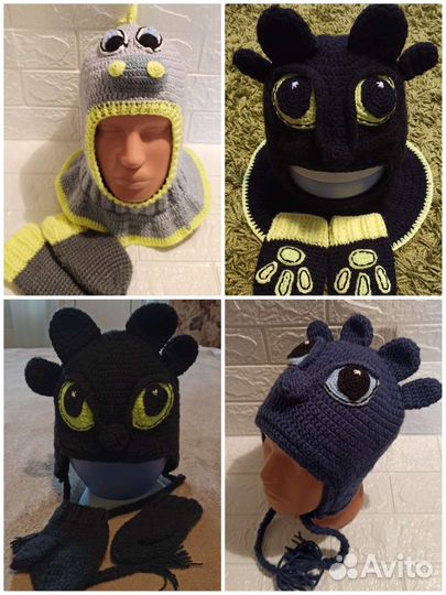 Шапка вязанная для мальчика (внутри разные)