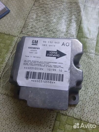 Блок управления подушек безопасности Opel Corsa b