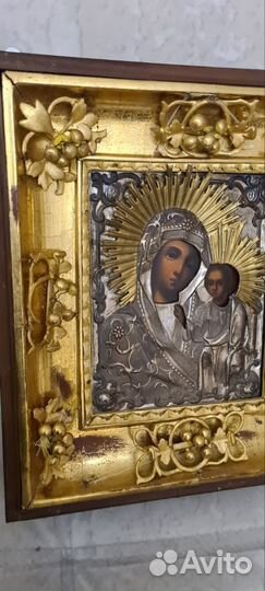 Икона Казанская Божья Матерь 19 век