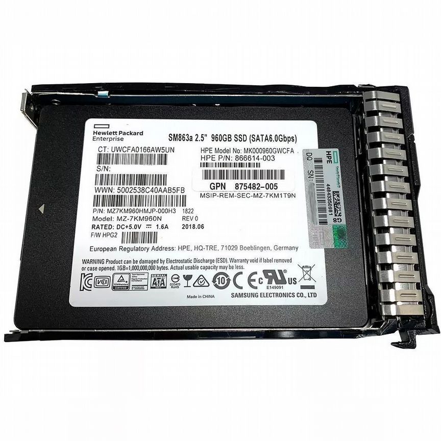 [816950-001] Жесткий Диск Hp 960gb Sata3 2,5" Ssd 816950-001