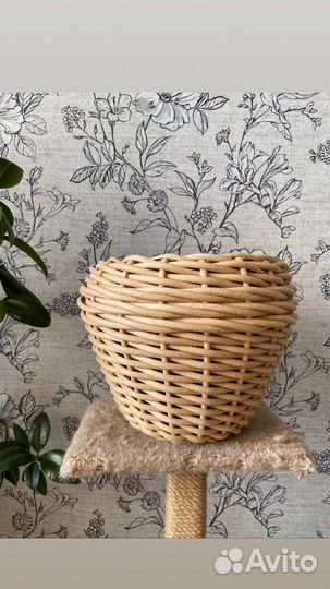 Кашпо из ротанга