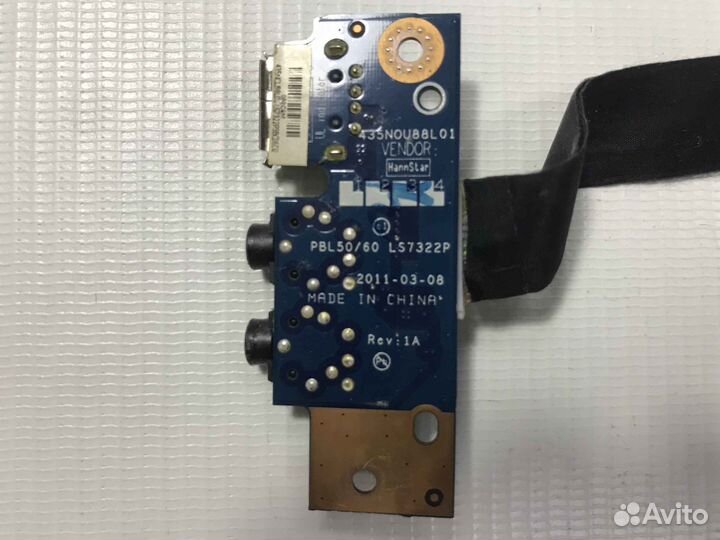 Плата audio и USB Asus X53U