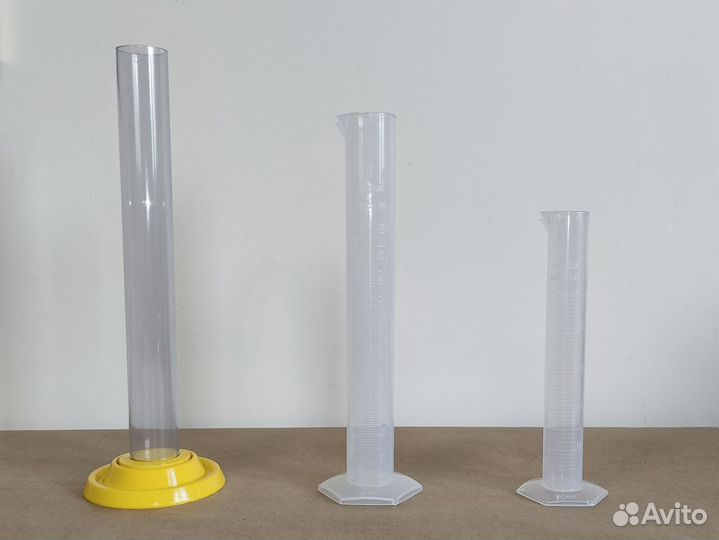 Мерный цилиндр 100 мл, 50 мл пластик