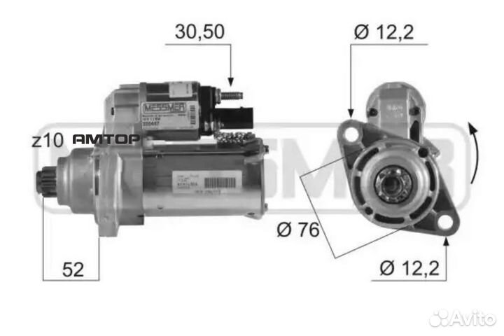 ERA 220447 220447/220447A ERA Стартер VW Golf-V, J