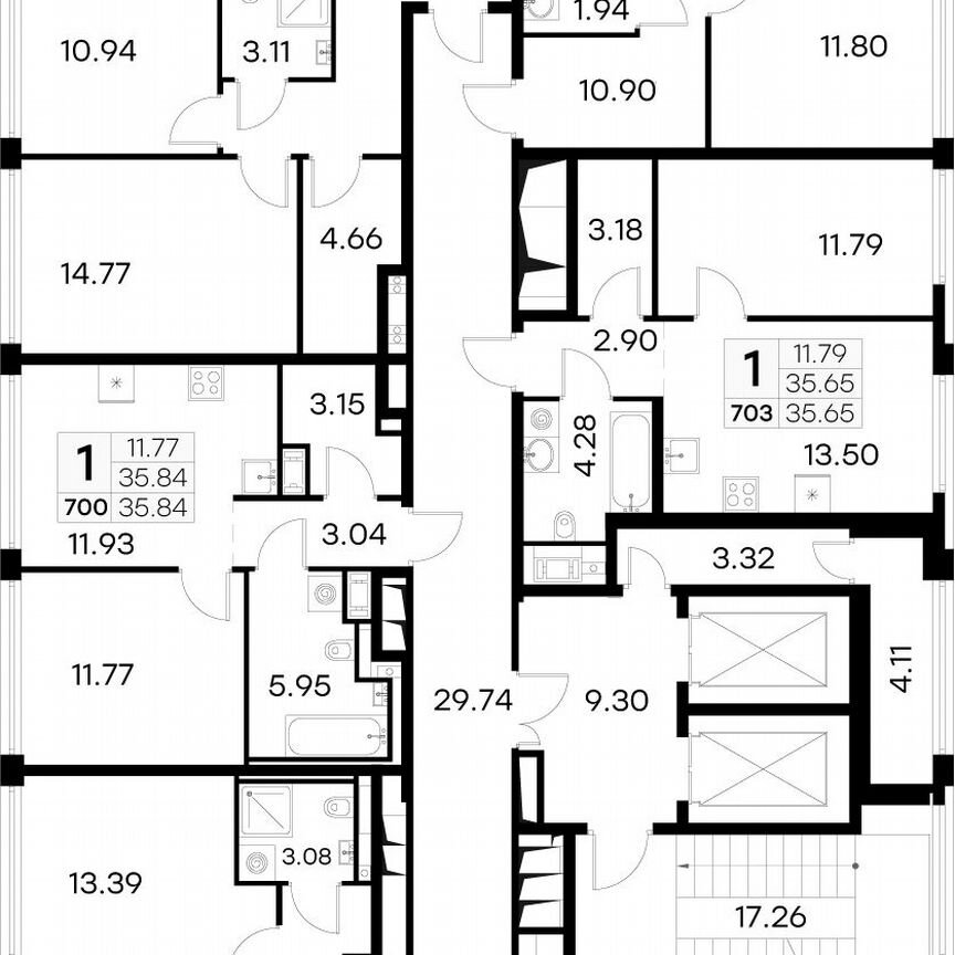 1-к. квартира, 36,6 м², 15/19 эт.