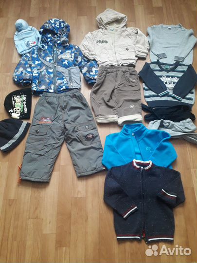 Пакет теплых вещей на мальчика р.86-92