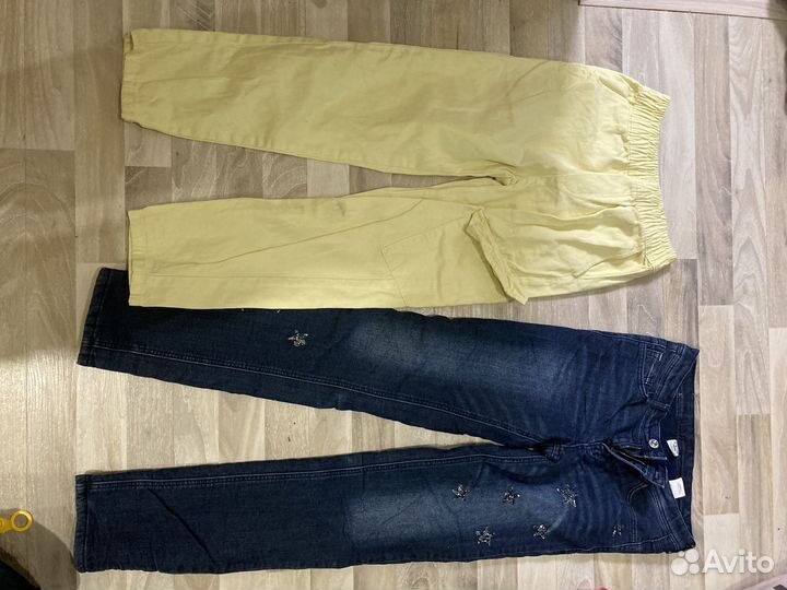Джинсы брюки для девочки 120-140