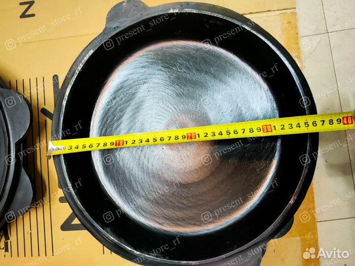 Крышка сковорода на 10л чугунный казан. +Обжиг