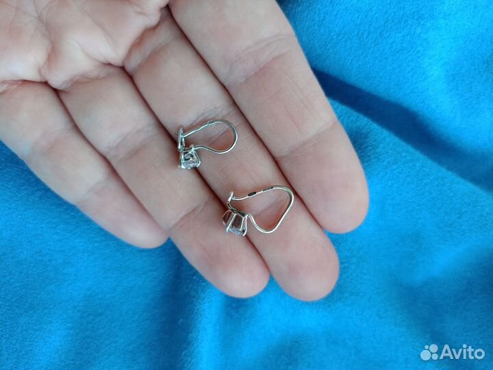 Серьги детские серебро 2 пары