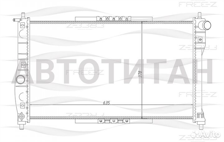 Радиатор системы охлаждения daewoo Lanos 97- free
