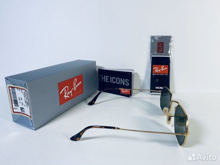 Очки Ray Ban Octagonal RB 3556N 001 золото,стекло