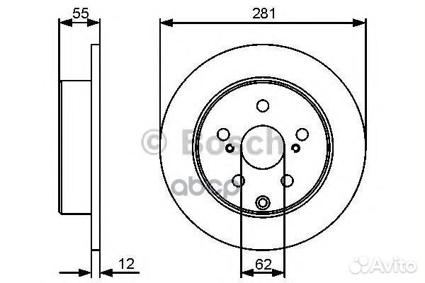 Диск тормозной зад 0986479419 Bosch