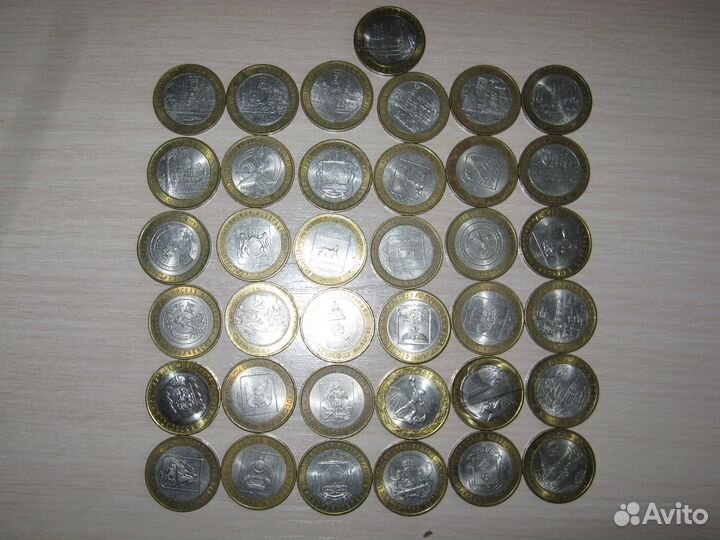 Биметаллические монеты 10 России набор