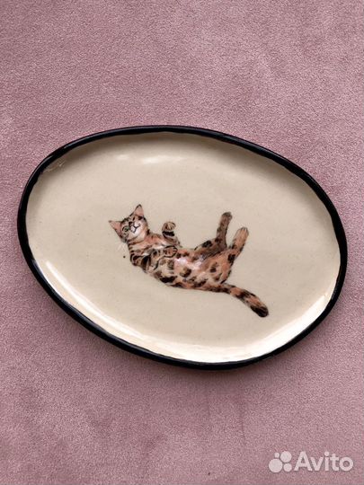 Керамическая тарелка с вашим питомцем