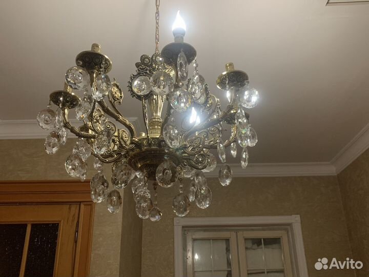 Люстра бронзовая бу