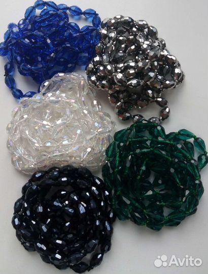 Бусы из стекла для рукоделия