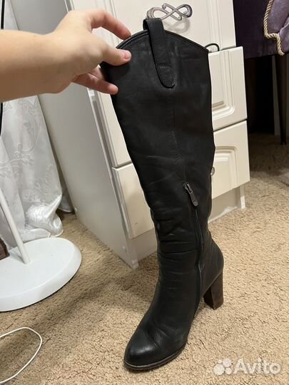 Сапоги демисезонные кожа 38