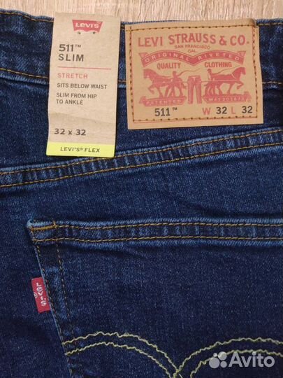 Джинсы мужские levis 511 оригинал W32