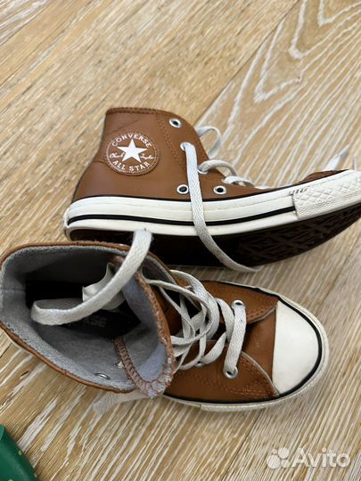 Кеды Converse натуральная кожа утепленные 32