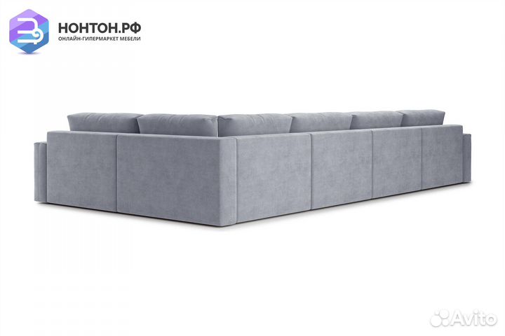 Диван п-образный тик-так Монарх серый