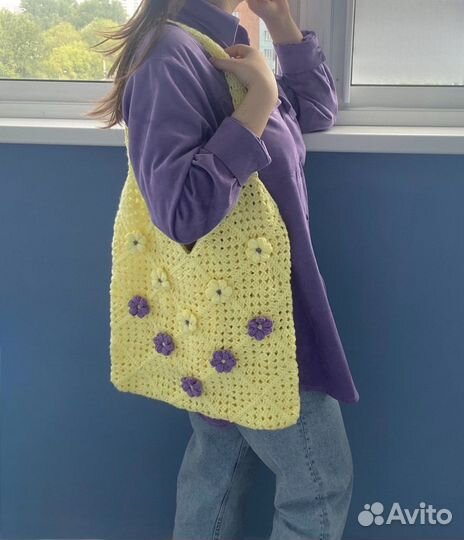 Сумка вязанная / шопер/ авоська